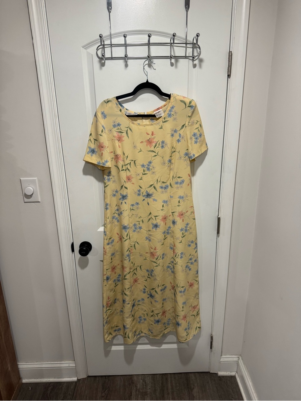 Kathie Lee Collection Yellow Floral Midi Dress